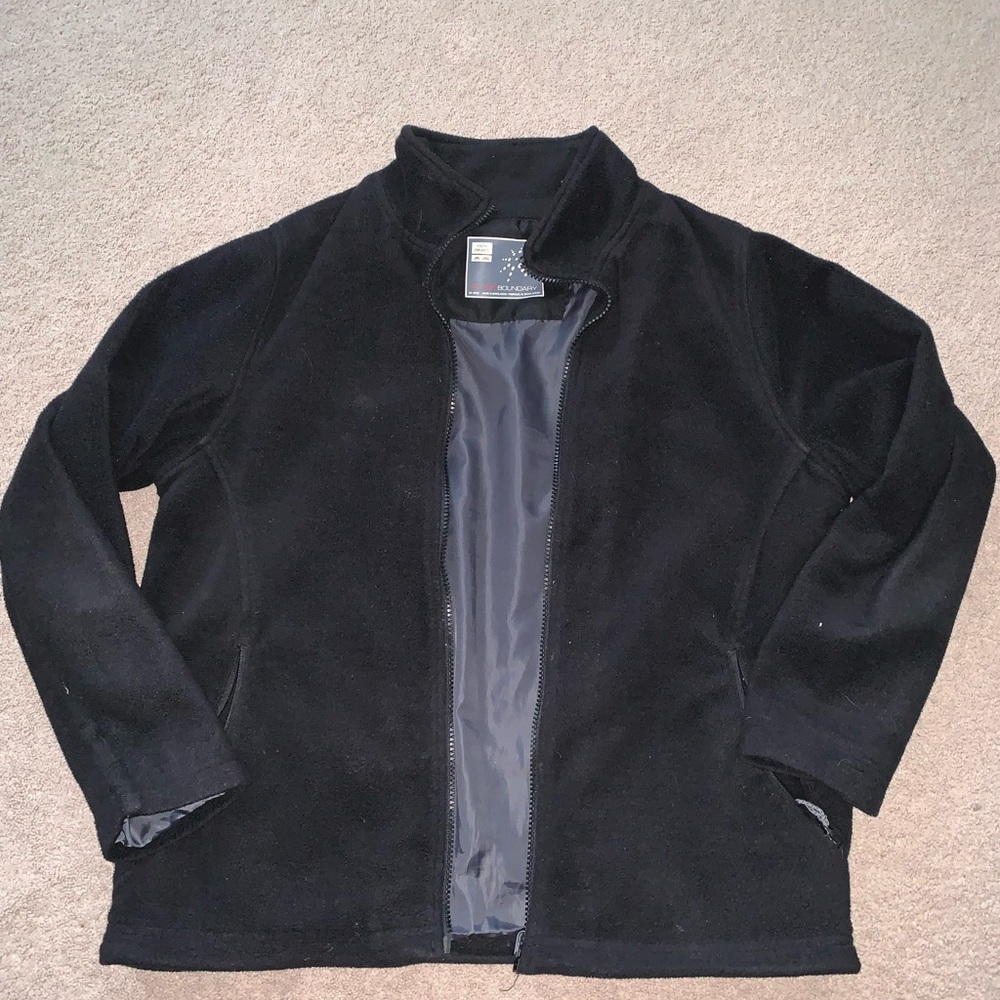 black kids fleece zip up
